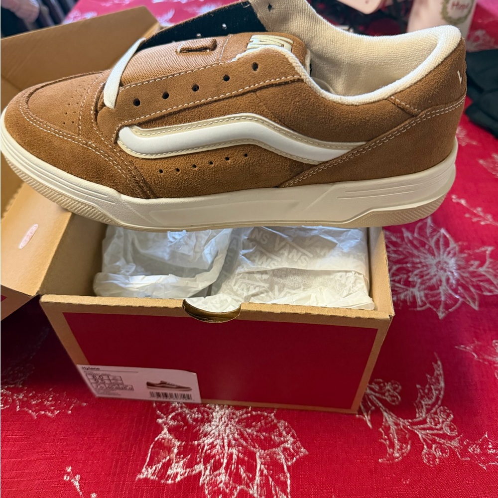 Vans Brown and White Sneakers